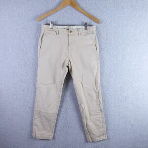 Proper Cloth Bleecker Beige Stretch Cotton Twill Chino Pants Mens 31x24 Casual
